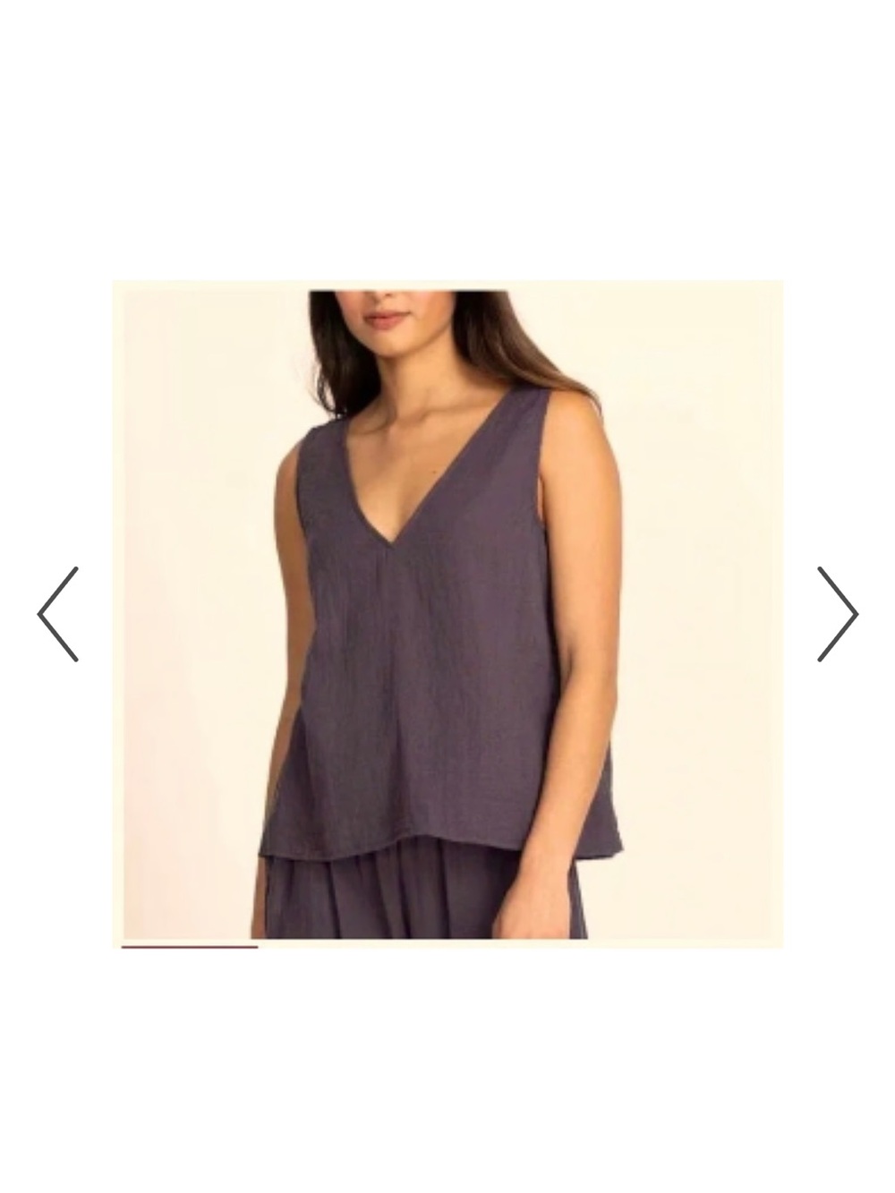 Sleeveless V-Neck Relaxed Tank Top - Purple
